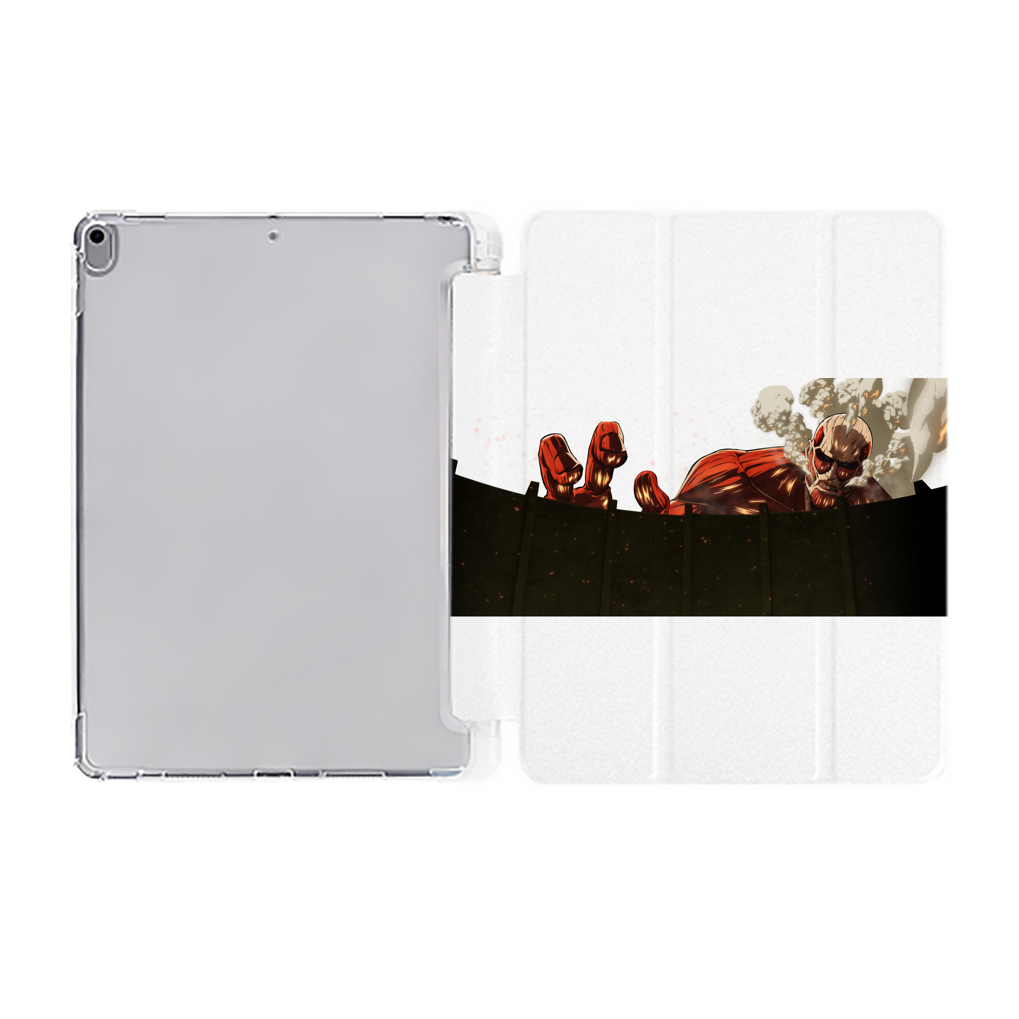 （画像用） 進撃の巨人 Attack on Titan IPad ケース ペン収納付き 三つ折りスタンド PUレザー×シリコン 対応機種9.5/10.5/10.9インチ